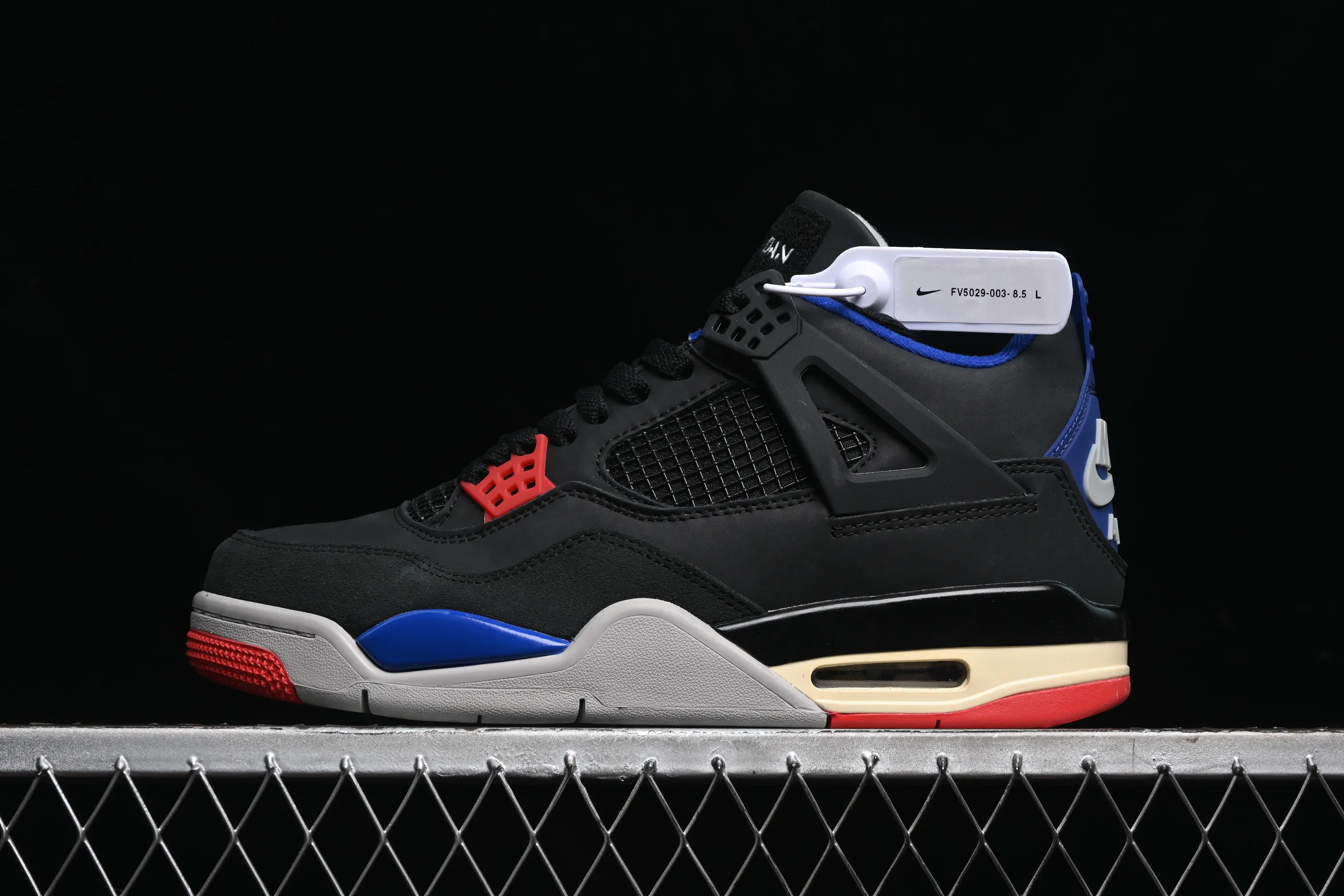 All categories Air Jordan Jordan series basketball shoes Air Jordan 4 Air Jordan 4 Retro "Lase" AJ4 Joe 4 black gray blue color FV5029-003